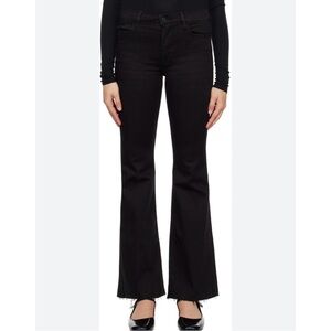 FRAME le easy flare high rise jeans in black Finn size 28